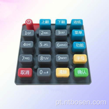 Teclado de borracha de silicone da impressora de etiqueta personalizada